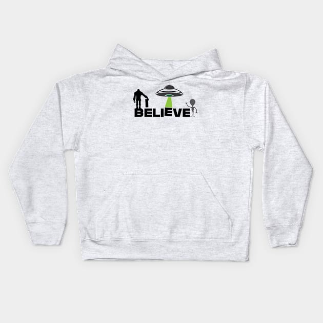 I Believe Kids Hoodie by justSVGs